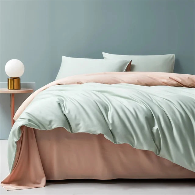 Drap de lit housse de couette couleurs unies