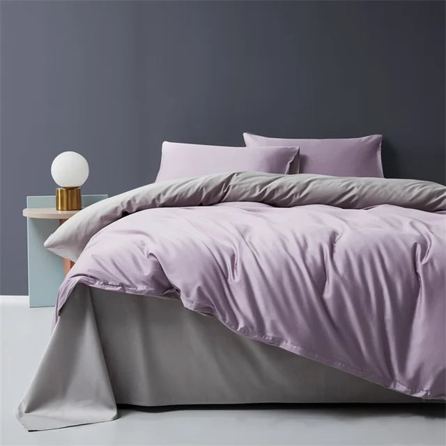 Drap de lit housse de couette couleurs unies